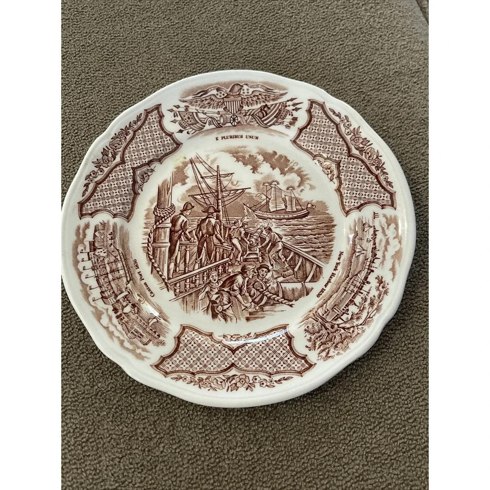 Alfred Meakin Fair Winds Salad Plates Staffordshire Chinese Export 7